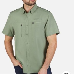American Outdoorman Men’s Short Sleeve Fishing Shirt - UPF 40, Quick Dry, Medium